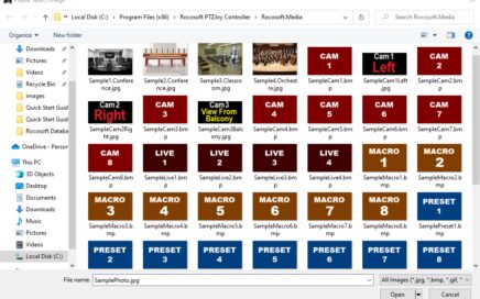 Sample Preset and Camera Labels