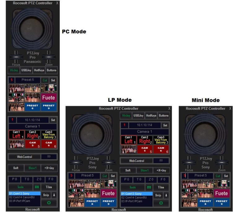 VISCA PTZ Controller Software - PTZJoy PRO for Serial Port Cameras