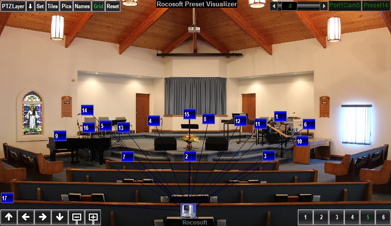 Rocosoft PTZ Visual Pad Controller for Church-6